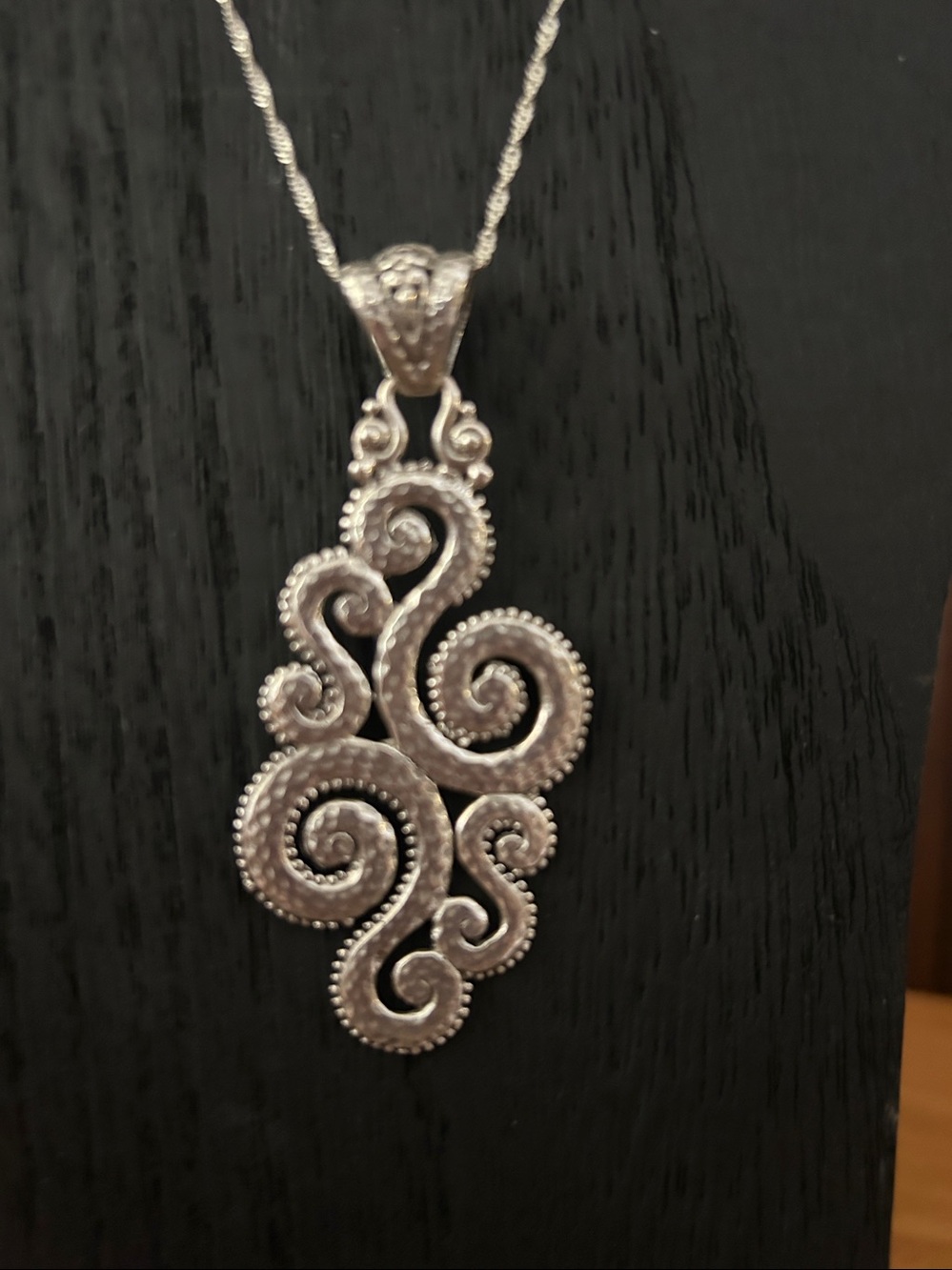 Artisan of Bali Sterling Silver Scroll Pendant Necklace